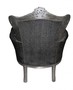 Casa Padrino Barock Sessel Grau / Silber 84 x 54 x H. 96 cm - Limited Edition