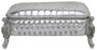 Casa Padrino Barock Sitzbank / Truhe Silber Lederoptik / Silber - Gepolsterte Massivholz Bank mit Glitzersteinen - M�bel im Barockstil