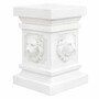 Casa Padrino Barock Sockel L�wenk�pfe Wei� H. 47 cm - Garten & Terrassen Deko