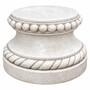Casa Padrino Barock Sockel Wei�  50 x H. 34 cm - Garten & Terrassen Deko Accessoires - Made in Italy 