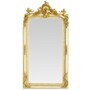 Casa Padrino Barock Spiegel Creme / Gold 85 x H. 160 cm - mit Engelsfiguren - Prunkvoller Wandspiegel im Barockstil - Antik Stil Garderoben Spiegel - Wohnzimmer Spiegel - Barock M�bel 