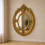 Casa Padrino Barock Spiegel Gold 100 x H. 130 cm - Prunkvoller Wandspiegel im Barockstil - Antik Stil Garderoben Spiegel - Wohnzimmer Spiegel - Barock M�bel 