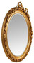 Casa Padrino Barock Spiegel Gold 100 x 12 x H. 140 cm - Ovaler Wandspiegel im Barockstil - Antik Stil Garderoben Spiegel - Wohnzimmer Spiegel - Barock M�bel