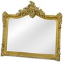Casa Padrino Barock Spiegel Gold 111 x H. 103 cm - Garderoben Spiegel - Wohnzimmer Spiegel - Prunkvoller Wandspiegel im Barockstil 