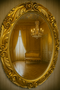 Casa Padrino Barock Spiegel Gold H. 90 cm - Barockstil M�bel