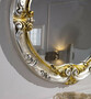 Casa Padrino Luxus Barock Spiegel Silber / Gold - Handgefertigter ovaler Wandspiegel im Barockstil - Barock M�bel