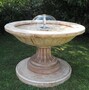 Casa Padrino Barock Springbrunnen Beige  130 x H. 80 cm - Runder Gartenbrunnen - Made in Italy