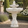 Casa Padrino Barock Springbrunnen Wei�  57 x H. 100 cm - Prunkvoller Gartenbrunnen