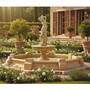 Casa Padrino Barock Springbrunnen Beige  152 x H. 240 cm - Prunkvoller Gartenbrunnen