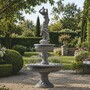 Casa Padrino Barock Springbrunnen Grau  152 x H. 330 cm - Prunkvoller Gartenbrunnen