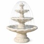 Casa Padrino Barock Springbrunnen Creme  125 x H. 180 cm - Prunkvoller Gartenbrunnen