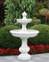 Casa Padrino Barock Springbrunnen Wei�  100 x H. 160 cm - Runder Gartenbrunnen im Barockstil - Runder Gartendeko Stein Brunnen - Barock Garten Deko Accessoires 