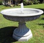 Casa Padrino Barock Springbrunnen Grau  150 x H. 115 cm - Runder Gartenbrunnen - Made in Italy 