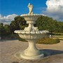 Casa Padrino Barock Springbrunnen Grau  153 x H. 236 cm - Prunkvoller Gartenbrunnen