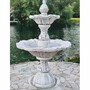 Casa Padrino Barock Springbrunnen Grau  82 x H. 120 cm - Barock Garten Deko Brunnen