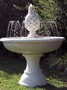 Casa Padrino Barock Springbrunnen Grau  102 x H. 131 cm - Runder Gartenbrunnen - Made in Italy 