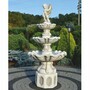 Casa Padrino Barock Springbrunnen Grau / Wei�  89 x H. 191 cm - Prunkvoller Gartenbrunnen