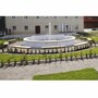 Casa Padrino Barock Springbrunnen Umrandung Grau  700 cm - Barock Garten Deko