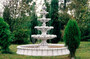 Casa Padrino Barock Springbrunnen Umrandung Wei� / Grau  280 x H. 35 cm - Runde Gartenbrunnen Umrandung - Brunnen Umrandung - Prunkvolle Gartendeko im Barockstil