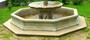 Casa Padrino Barock Springbrunnen Umrandung Antik Grau  350 x H. 35 cm - Prunkvolle Gartenbrunnen Umrandung - Brunnen Umrandung - Prunkvolle Gartendeko im Barockstil
