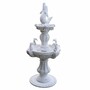 Casa Padrino Barock Springbrunnen Delphine Wei� / Grau  80 x H. 170 cm