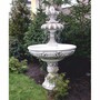 Casa Padrino Barock Springbrunnen Wei� / Grau  108 x H. 173 cm - Barockstil Gartenbrunnen 