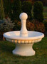 Casa Padrino Barock Springbrunnen Sandfarben  120 x H. 129 cm - Prunkvoller Gartenbrunnen im Barockstil - Runder Gartendeko Stein Brunnen - Barock Garten Deko Accessoires 
