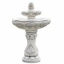 Casa Padrino Barock Springbrunnen Grau  57 x H. 100 cm - Prunkvoller Gartenbrunnen - Barockstil Garten & Terrassen Deko