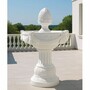 Casa Padrino Barock Springbrunnen Wei�  70 x H. 120 cm - Barock Garten Deko Brunnen 