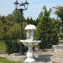Casa Padrino Barock Springbrunnen Wei�  79 x H. 138 cm - Nostalgischer Gartenbrunnen