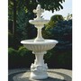 Casa Padrino Barock Springbrunnen Wei�  92 x H. 181 cm - Nostalgischer Gartenbrunnen