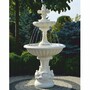 Casa Padrino Barock Springbrunnen Wei�  92 x H. 181 cm - Nostalgischer Gartenbrunnen
