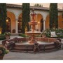Casa Padrino Barock Springbrunnen mit Brunnenumrandung Braun  545 x H. 290 cm - Nostalgischer Gartenbrunnen - Hotel Brunnen - Garten Deko