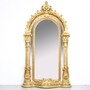 Casa Padrino Barock Standspiegel Gold 140 x H. 250 cm - mit S�ulen und Krone - Handgefertigter Antik Stil Ganzk�rperspiegel - Garderoben Spiegel - Schlafzimmer Spiegel - Barock M�bel 