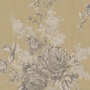 Casa Padrino Barock Textiltapete Creme / Grau / Gold 10,05 x 0,53 m - Tapete mit Blumenmuster 