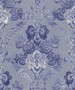 Casa Padrino Barock Textiltapete Silber / Blau 10,05 x 0,53 m - Wohnzimmer Deko Accessoires 