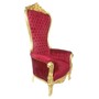 Casa Padrino Barock Thron Sessel Majestic Bordeaux Muster / Gold - Riesensessel -Thron Stuhl Tron