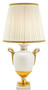 Casa Padrino Barock Tischleuchte Wei� / Gold / Elfenbeinfarben  45 x H. 91 cm - Barock Keramik Lampe 