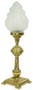 Casa Padrino Barock Tischleuchten Set Gold / Wei� 14 x 14 x H. 48 cm - Elegante Lampen im Barockstil - Barock Deko Leuchten