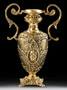 Casa Padrino Luxus Barock Vase Gold 23 x H. 34 cm - Handgefertigte Bronze Blumenvase im Barockstil - Barock Deko Accessoires - Edel & Prunkvoll 
