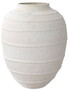 Casa Padrino Luxus Tonvase Matt Wei�  70 x H. 100 cm - Handgefertigte Runde Deko Vase - Wohnzimmer Deko - Garten Deko - Deko Accessoires