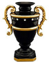Casa Padrino Barock Vase Schwarz / Gold 26 x 18 x H. 36 cm - Prunkvolle Keramik Blumenvase mit Swarovski Kristallglas 