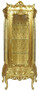 Casa Padrino Barock Vitrine Gold 80 x 40 x H. 200 cm - Prunkvoller Barock Vitrinenschrank mit Glast�r und wundersch�nen Verzierungen - Barock M�bel