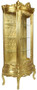 Casa Padrino Barock Vitrine Gold 80 x 40 x H. 200 cm - Prunkvoller Barock Vitrinenschrank mit Glast�r und wundersch�nen Verzierungen - Barock M�bel