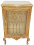 Casa Padrino Barock Vitrine Gold / Creme - Handgefertigter Massivholz Vitrinenschrank mit Glitzersteinen und Marmorplatte - Wohnzimmer M�bel im Barockstil - Barock M�bel