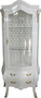 Casa Padrino Barock Glasvitrine Wei� / Gold - Vitrinen Schrank