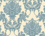 Casa Padrino Barock Vliestapete Beige / Blau - Barockstil Tapete mit elegantem Muster - Barock Deko Accessoires