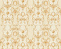 Casa Padrino Barock Vliestapete Beige / Creme / Gold - Barockstil Wohnzimmer Tapete mit elegantem Muster - Barock Deko Accessoires