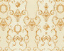 Casa Padrino Barock Vliestapete Beige / Creme / Gold - Barockstil Wohnzimmer Tapete mit elegantem Muster - Barock Deko Accessoires