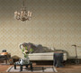 Casa Padrino Barock Vliestapete Beige / Creme / Gold - Barockstil Wohnzimmer Tapete mit elegantem Muster - Barock Deko Accessoires
